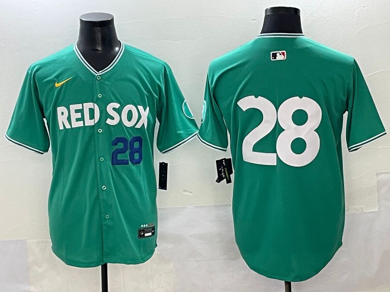 Men 2025 Boston Red Sox #28 No Name Green Joint Name Nike MLB Jersey style 3
